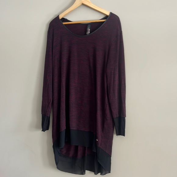 Melissa McCarthy Seven7 Dresses & Skirts - Melissa McCarthy seven dress sz 1X burgundy silk trim